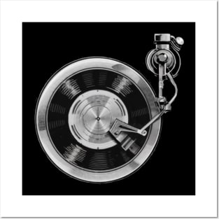 DJ Turntable, Playing Vinyl Record Photo Posters and Art